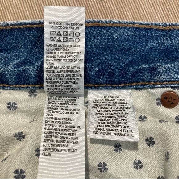 LUCKY BRAND Sz 00/24 The Cut Off Embroidered Hem Mid-Rise Denim Jean Shorts - Picture 10 of 12